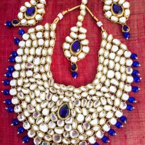 Sapphire Look Necklace Set.