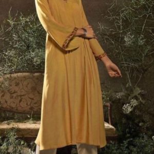 Yellow Silk Kurti
