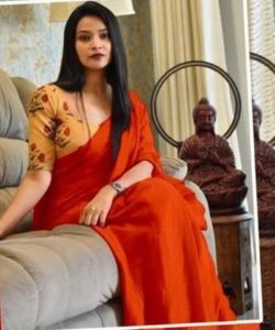 Plain Satin Silk Saree