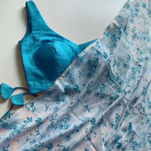 Georgette Floral Sequins Saree