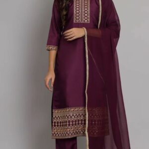 Kurti Set Maroon