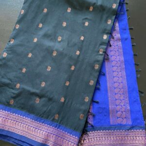 Kalyani Cotton Saree Black/Blue