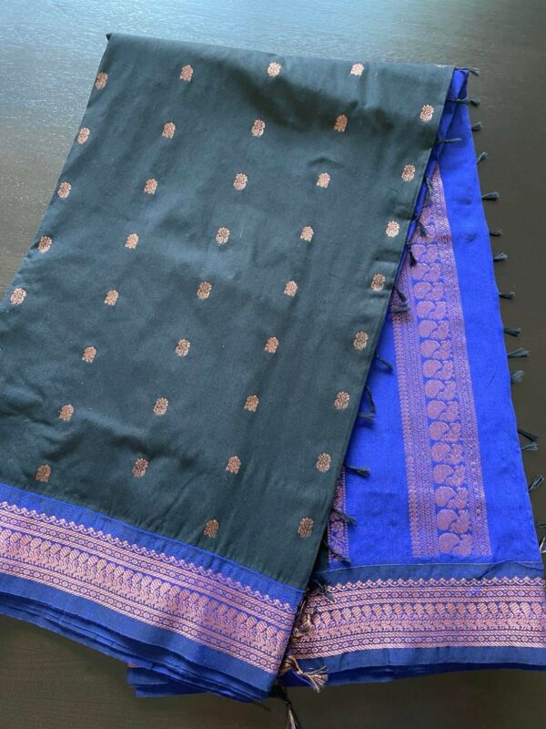 Kalyani Cotton Saree Black/Blue