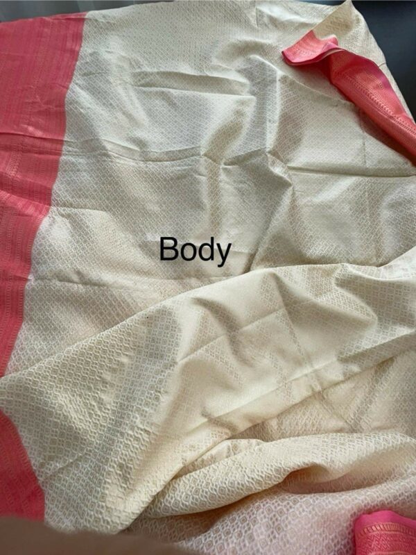 Lichi Silk Saree - Image 3