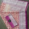 Semi Banarasi Silk Orange/Pink Saree - Image 4