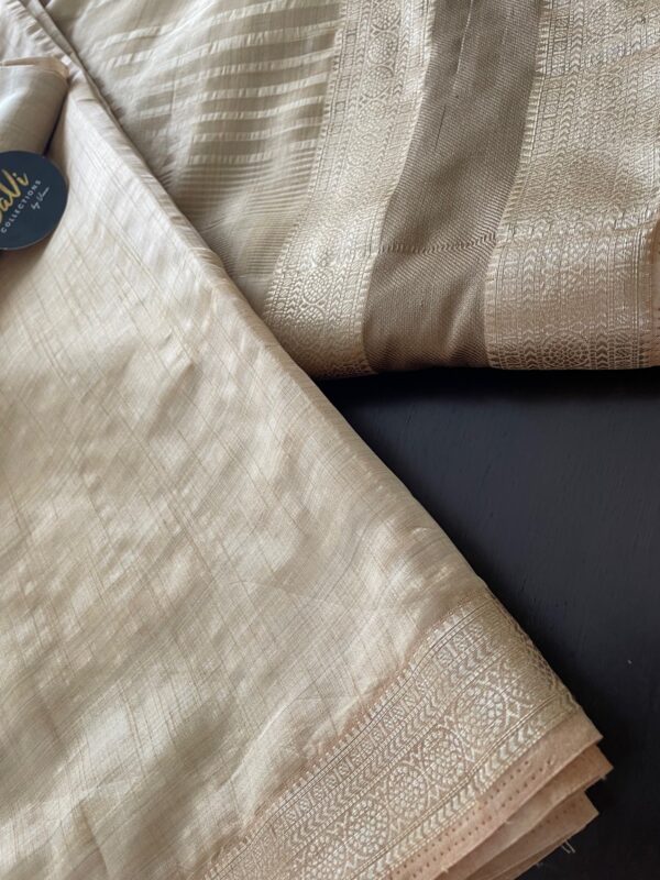 Cotton Silk Saree Gold - Image 4