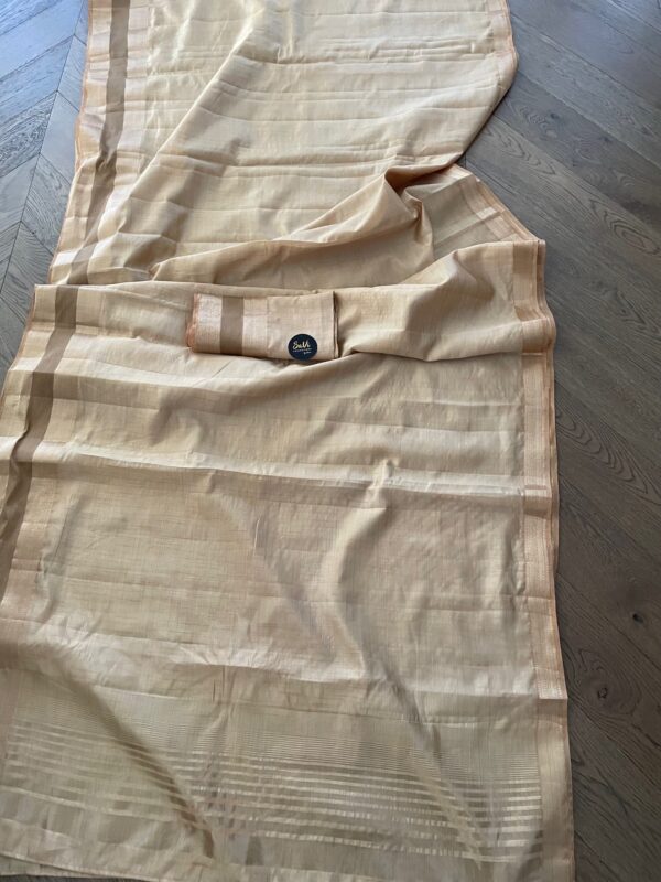 Cotton Silk Saree Gold - Image 2