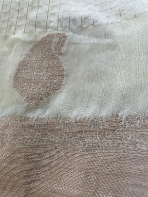 Georgette Saree Cream - Image 5