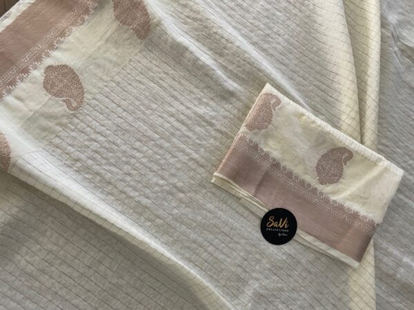 Georgette Saree Cream - Image 4