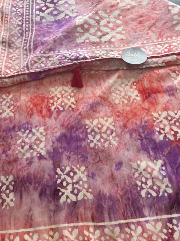 Batik Saree Lilac/Orange - Image 4